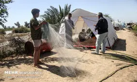 نیاز جدی سیل زدگان دشت آزادگان به پنکه و پشه بند احساس می شود