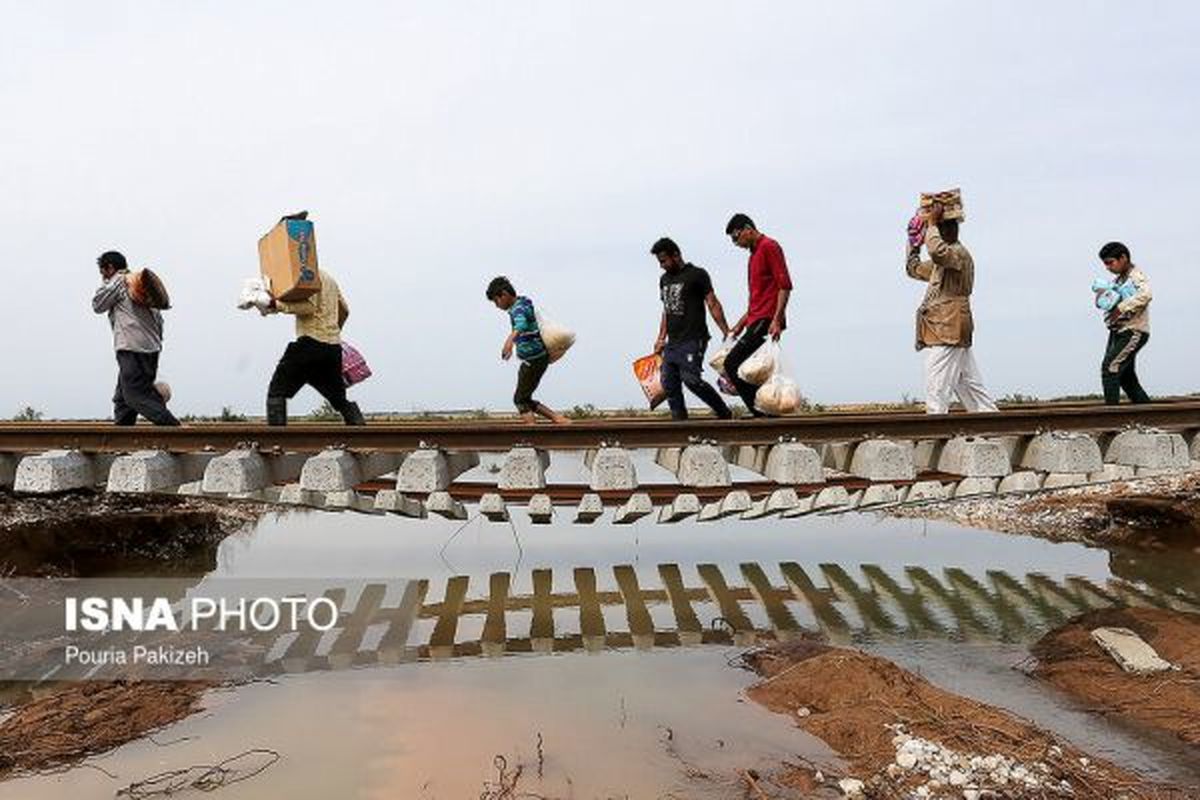 راه آهن اهواز- اندیمشک بعد از سیل+ عکس