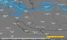تصاویر ماهواره ای از وضعیت ابرهای آسمان ایران در یک هفته آینده+ویدئو