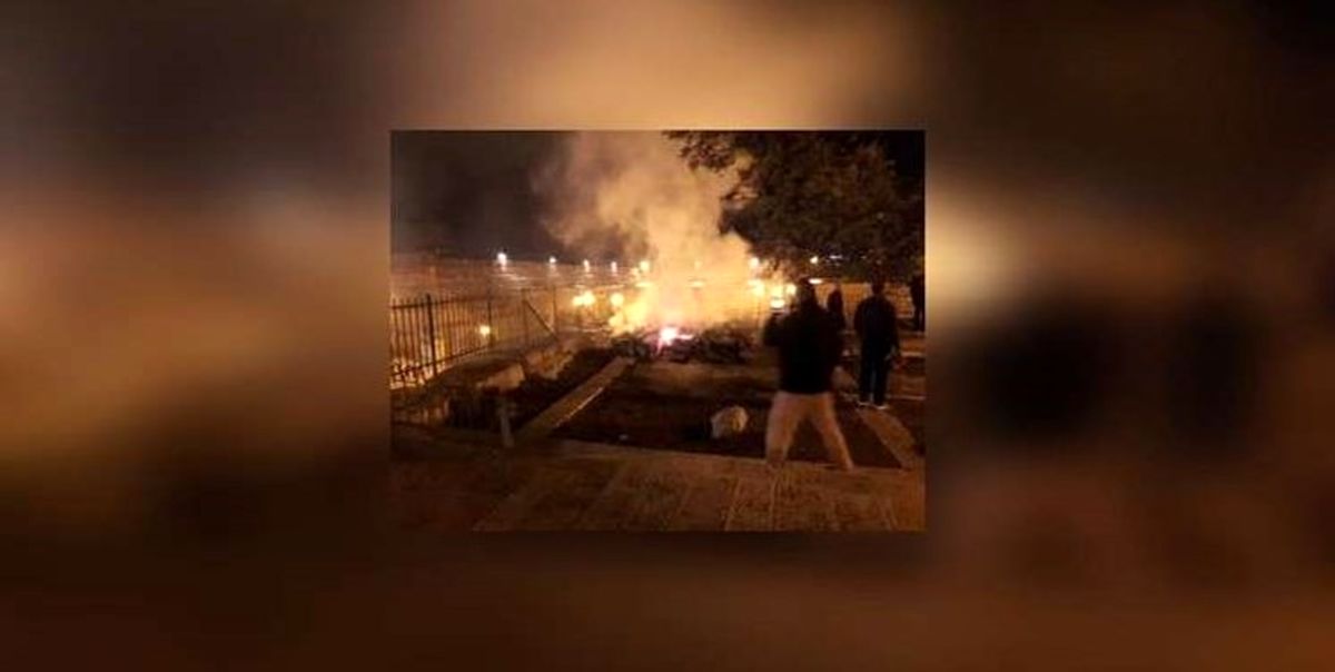 آتشسوزی در مسجدالاقصی+فیلم