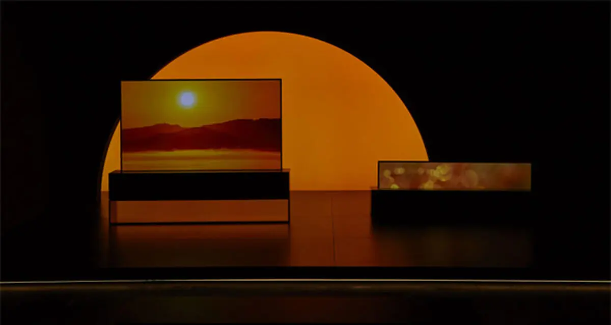 تلویزیون رول شونده OLED ال جی چشم‌ها را خیره کرد
