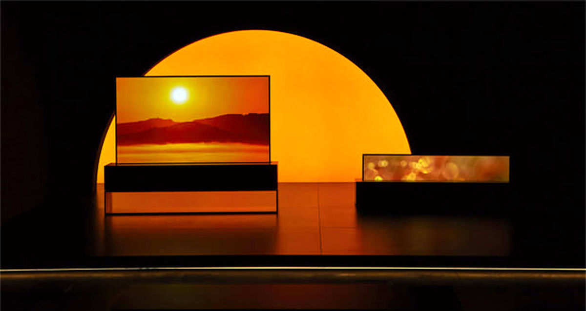 تلویزیون رول شونده OLED ال جی چشمها را خیره کرد