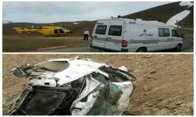 حادثه خونین در سقوط خودروی سمند به داخل دره