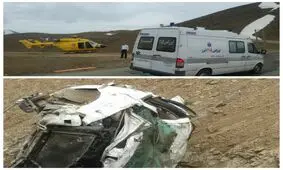 حادثه خونین در سقوط خودروی سمند به داخل دره