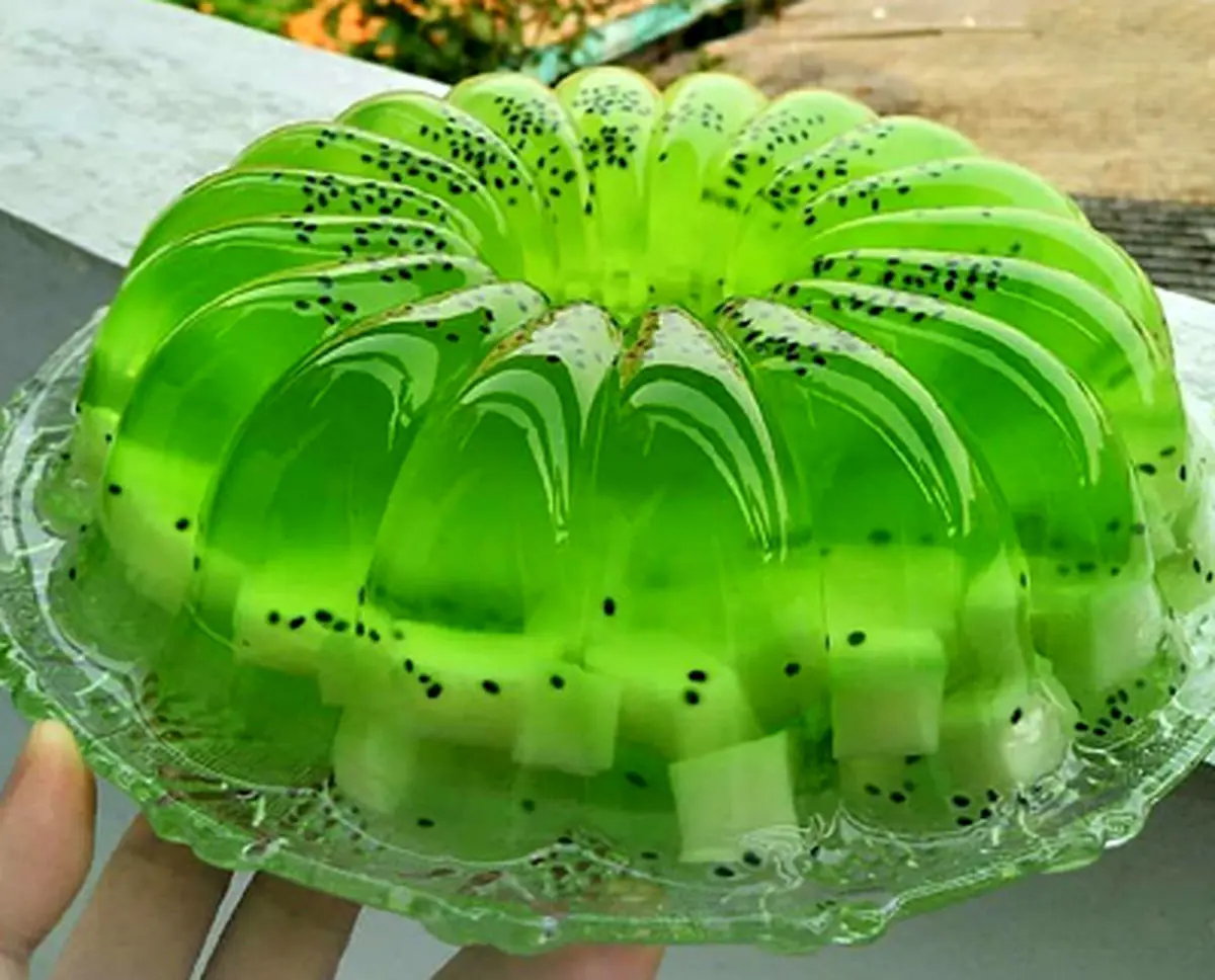 طرز تهیه ژله طرح کیوی