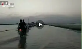 جاده شادگان دارخوین به اهواز زیر آب رفت+فیلم