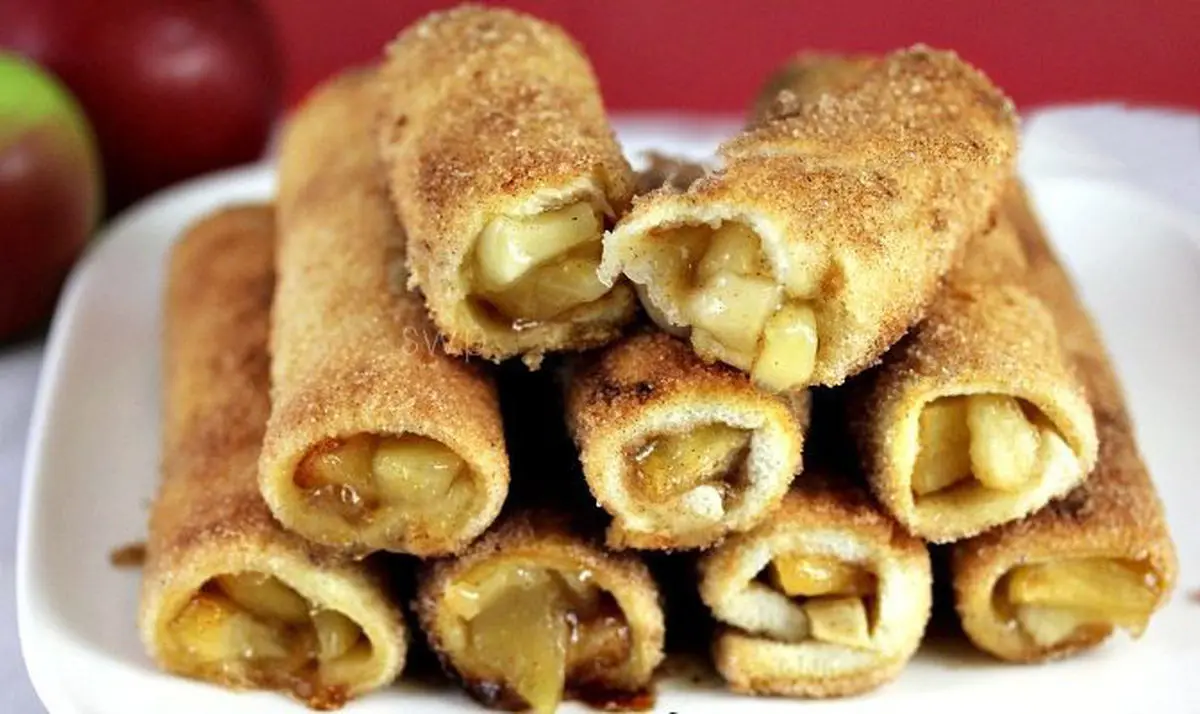 روش تهیه پای سیب رولی ساده و خوشمزه