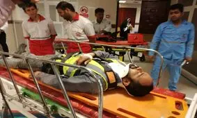 نجات یک دکل بند در دهدشت
