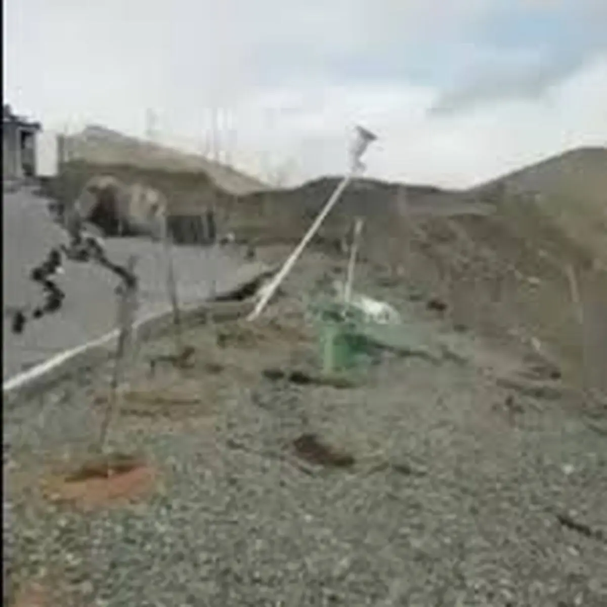 رانش زمین در جاده حسن‌آباد به سنندج