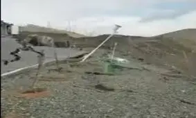 رانش زمین در جاده حسن‌آباد به سنندج