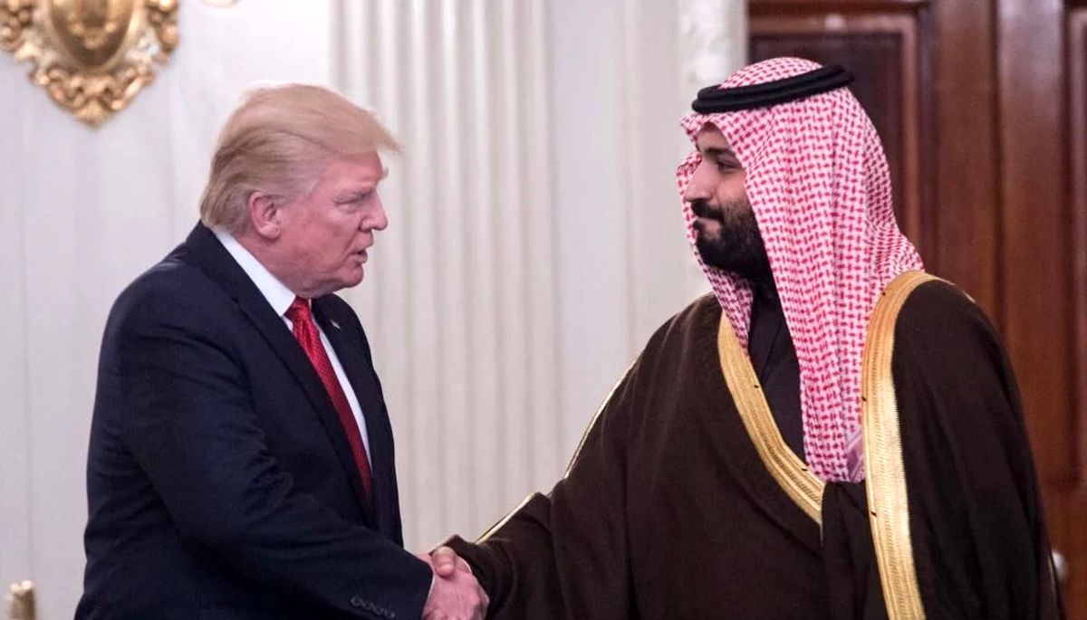  احوال پرسی ترامپ با مقامات عربستان سعودی/ ویدئو 