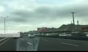 ترافيك سنگین در خروجي بهشت رضا