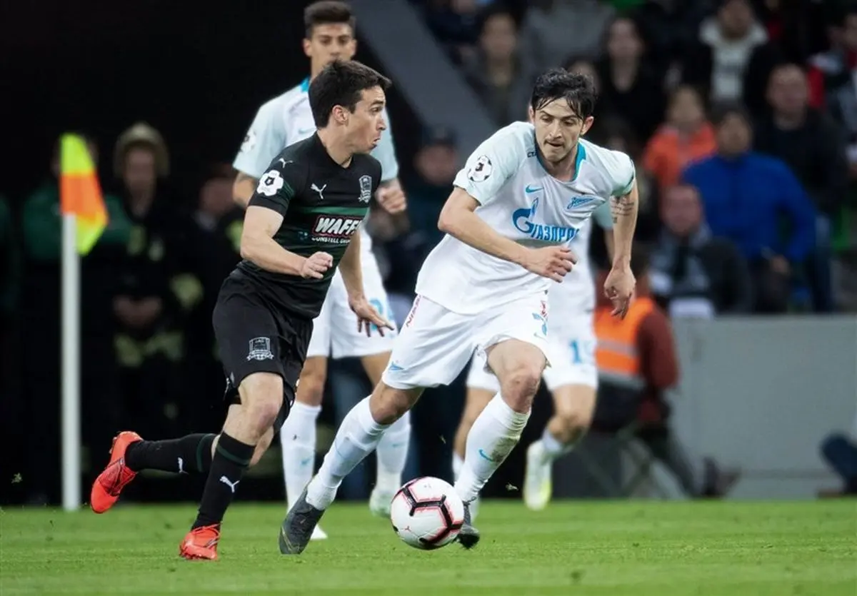 نمره خوب سردار آزمون در هفته بیست‌وچهارم لیگ برتر روسیه