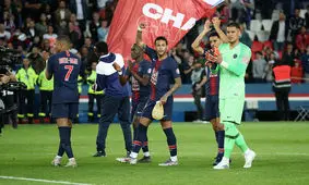 جشن قهرمانی PSG در مقابل موناکو