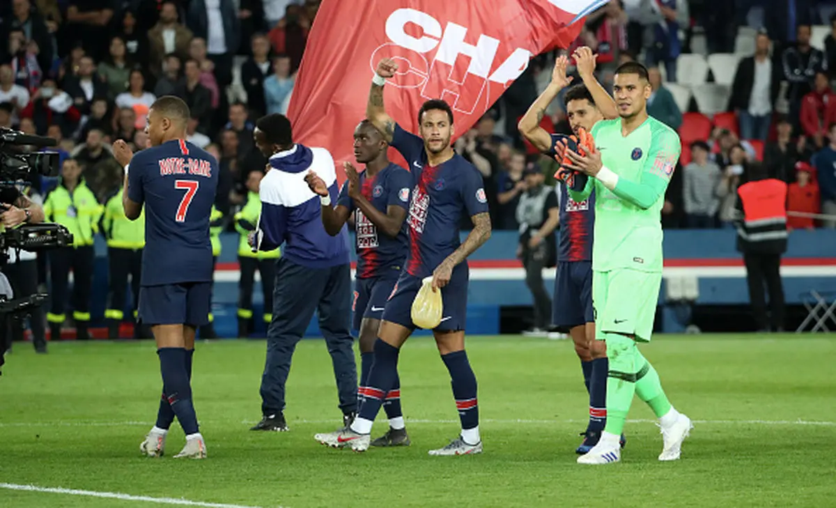 جشن قهرمانی PSG در مقابل موناکو