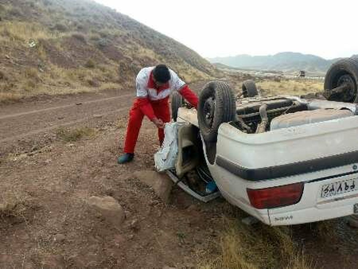 واژگونی مرگبار پژو پارس با 2 کشته