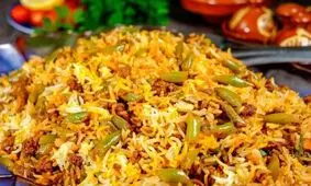 دستور تهیه لوبیا پلو با لوبیا سبز و گوشت چرخ کرده