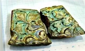 توقیف کاشی زرین فام کاشان مربوط به دوره ایلخانی