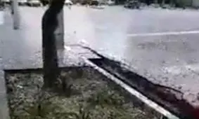 بارش تگرگ در مشهد