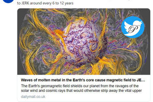 ظهور حباب‌ها در هسته زمین و بروز جهش‌های ژئومغناطیس