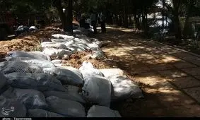 نیروهای مسلح ۱۸ کیلومتر سیل‌بند در شهرستان خرمشهر ایجاد کردند