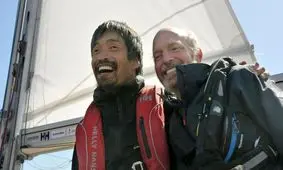 نابینای ژاپنی اقیانوس آرام را پیمود + ویدئو