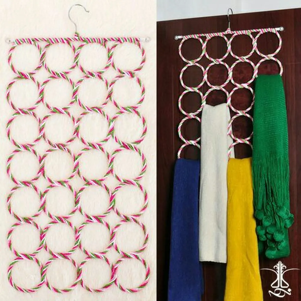 ایده ساخت آویز روسری با کنف