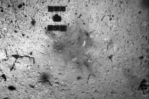 تصاویری از حفره مصنوعی در سیارک ریوگو منتشر شد