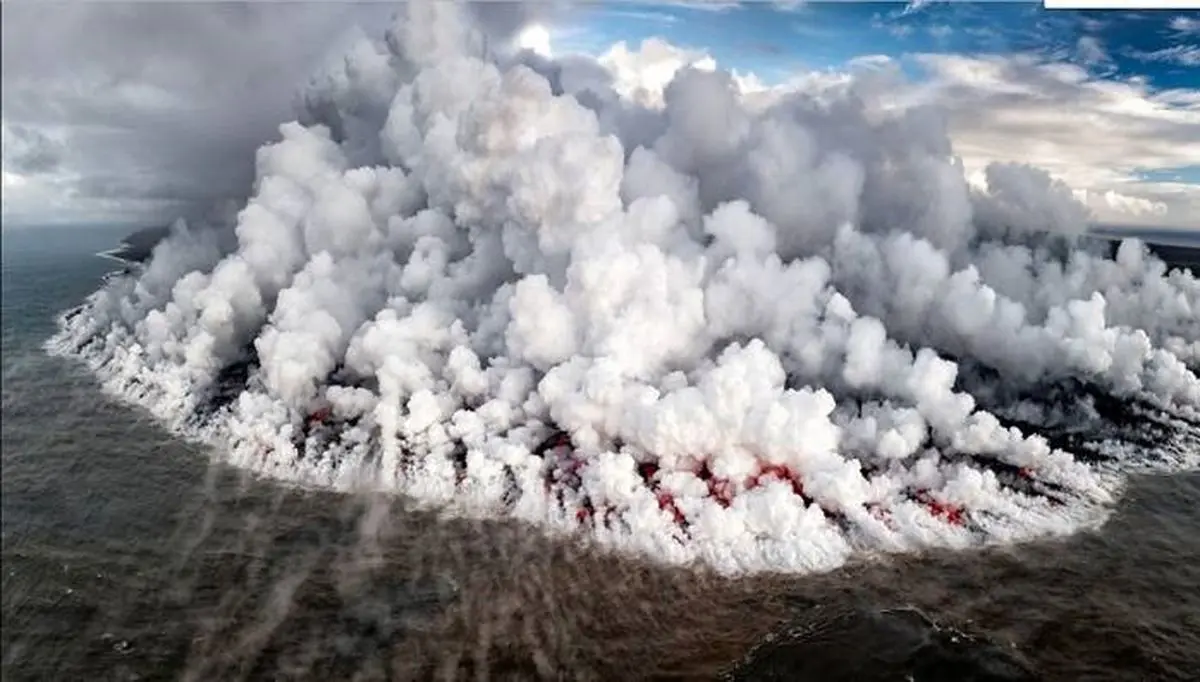 تصویری هولناک از یک آتشفشان