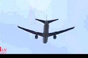 پرواز بوئینگ 767 با موتور آتش گرفته در آسمان