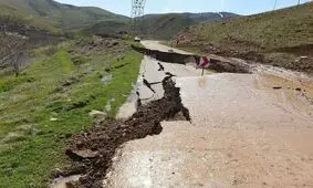 ۳ محور اصلی در جاده‌های استان همدان دچار رانش زمین شد