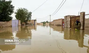 کاهش ارتفاع آبگرفتگی در روستاهای شادگان
