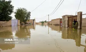 کاهش ارتفاع آبگرفتگی در روستاهای شادگان