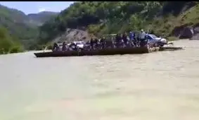 وضعیت عبور و مرور مردم ۶۰ روستای بالادست سدگلورد در بهشهر مازندران+فیلم