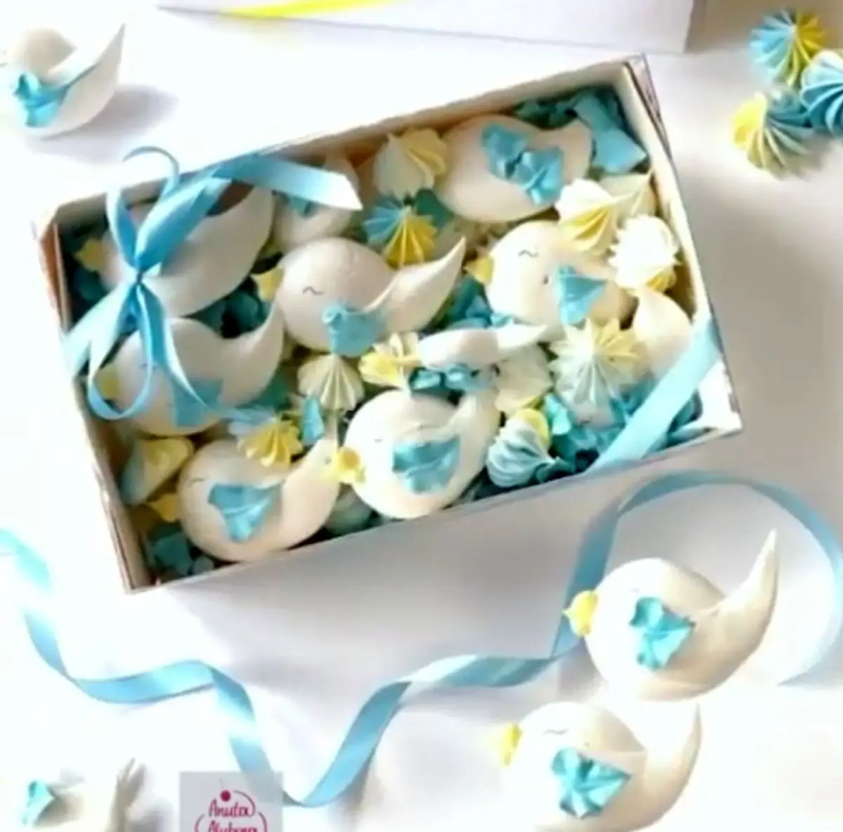 آموزش مرنگ به شکل پرنده