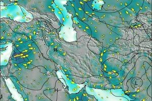 طوفان عجیب دلیلی بر خشکی جو ایران و خاومیانه در روزهای اخیر+نقشه هواشناسی