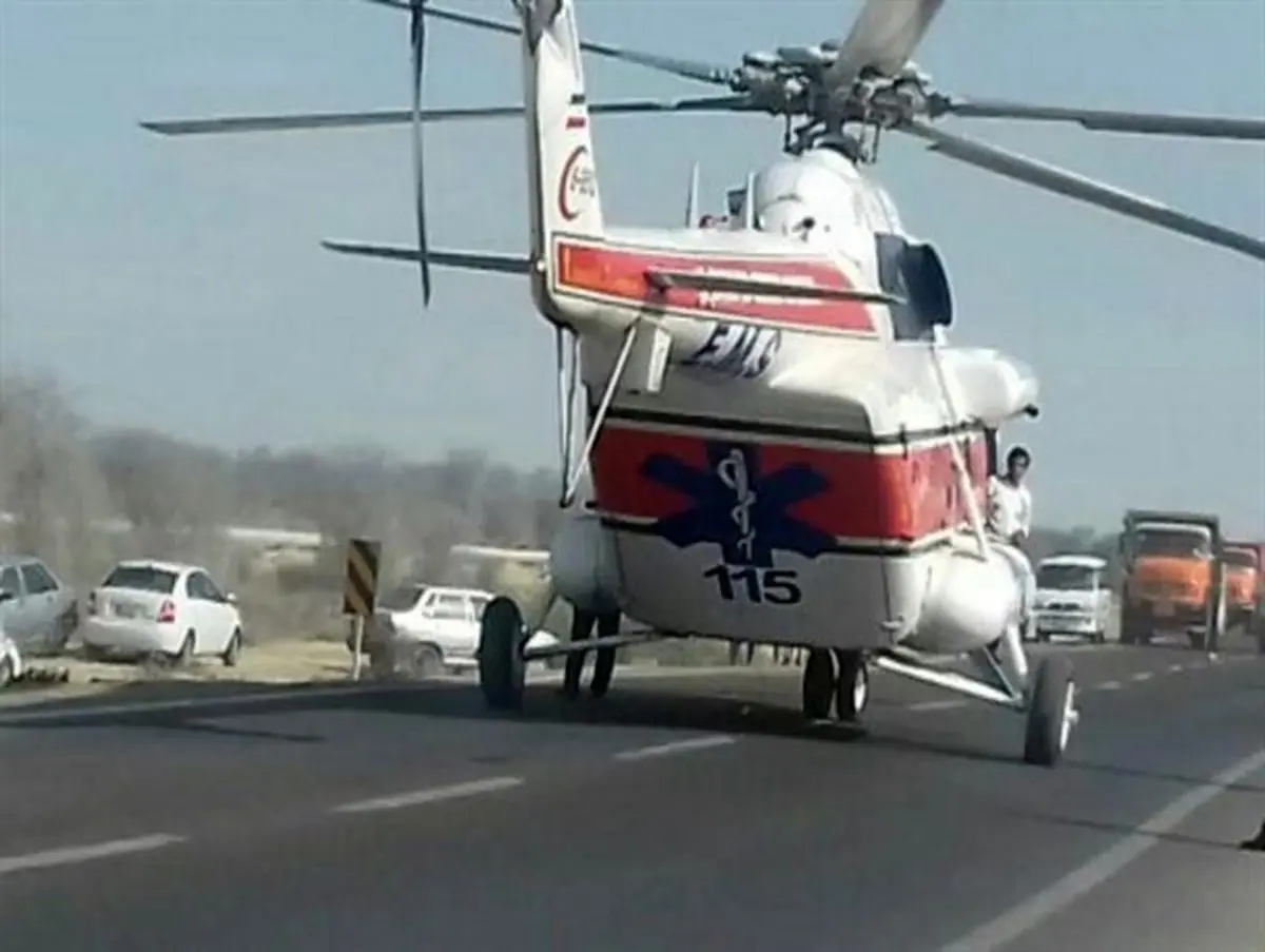 ۶ مجروح در سانحه رانندگی محور میرجاوه / انتقال مصدومین با بالگرد هوایی