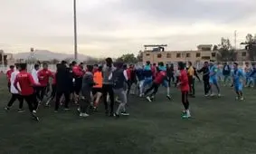 درگیری شدید در لیگ نوجوانان کشور/ ویدئو