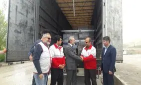 کمک ۶ تنی اسلواکی برای سیل‌زگان تحویل هلال احمر داده شد