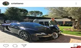 کریستین رونالدو سوار بر پرسرعت‌ترین خودروی جهان + عکس