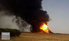 ویدئو / آخرین اخبار از آتش‌سوزی خط لوله نفتی امیدیه - اهواز