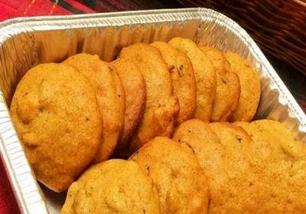 طرز تهیه کوکی خرمالو و گردو