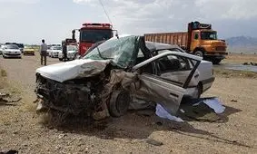 تصادف مرگبار ۳ خودرو سواری در محور شادمهر - کاشمر + فیلم