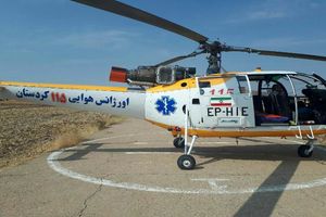 2 مصدوم تصادف رانندگی با بالگرد اورژانس کردستان منتقل شدند