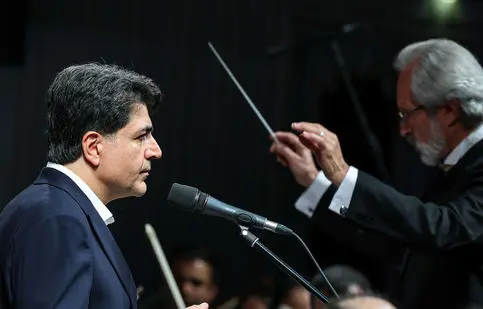 ارکستر موسیقی ملی ایران با عنوان «از دیارِ نغمه‌خوانی» و بازخوانی آثار زنده‌یاد علی تجویدی به روایت تصویر