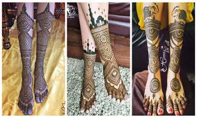 مدل‌های متنوع از نقش حنا روی پا