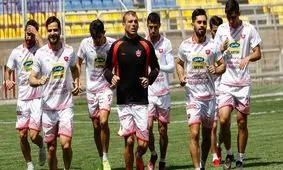 تمرینات ویژه انصاری در سالن بدنسازی/ ارسال و شوت به دروازه در تمرین امروز پرسپولیس