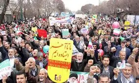 راهپیمایی مردم مشهد در حمایت از بیانیه شورای عالی امنیت ملی(فیلم)