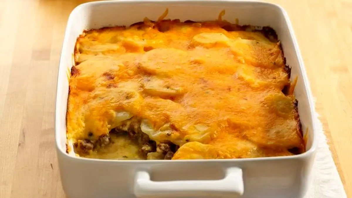 آموزش پخت گراتن مرغ و سیب زمینی