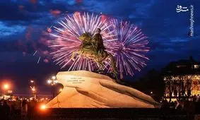 عکس/ آتش بازی در آسمان مسکو